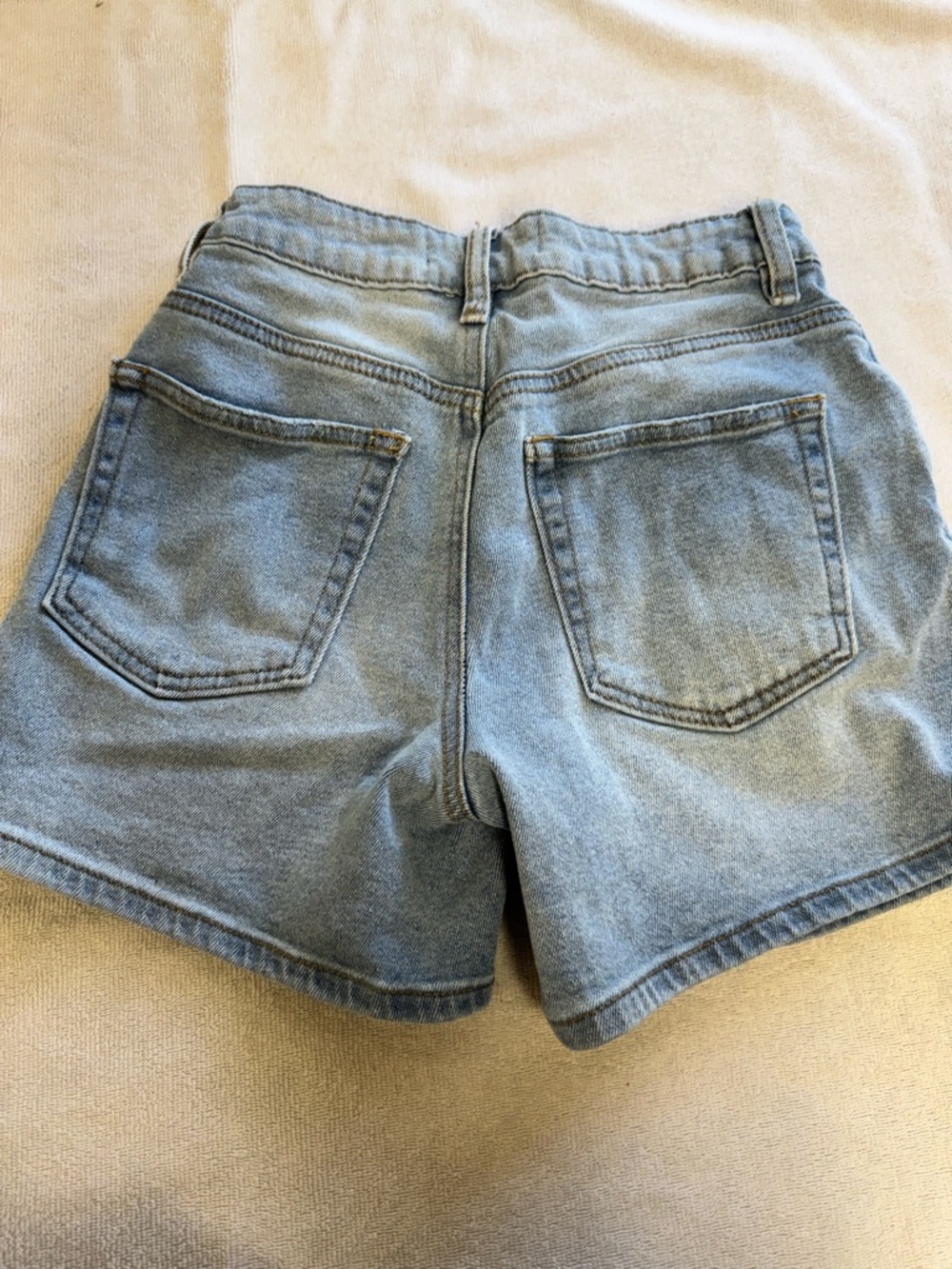 Madden Girl Faded Blue High-Rise Denim Shorts